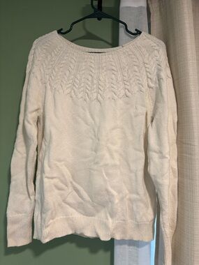 LOFT Cable Yoke Sweater
